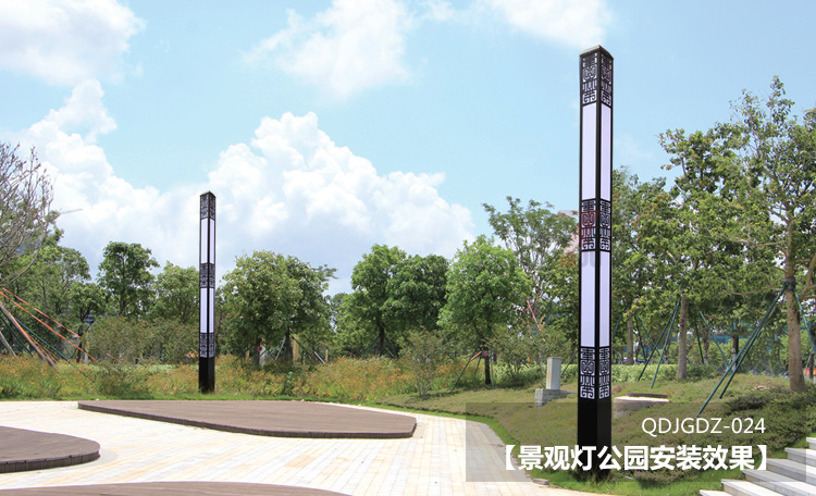 (QDJGDZ-024)方形新中式广场91抖阴成人版公园安装效果图